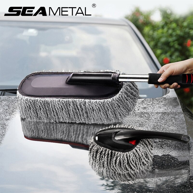 SEAMETAL Superfine Fiber Car Duster Suit Retractable Microfiber Car Dust Mop Home Cleaning Dust Removal Brushes Towels Kits SEAMETAL Superfine Fiber Car Duster Suit Retractable Microfiber Car Dust Mop Home Cleaning Dust Removal Brushes Towels Kits