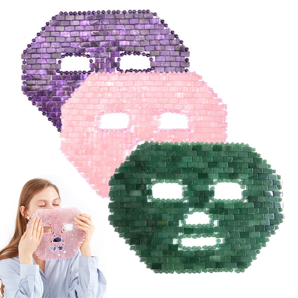 Natural Jade Crystal Sleep Mask Cold Therapy Jade Eye Mask Wrinkle Removal Rose Quartz Jade Masks Crystal Stone Facial Massager Natural Jade Crystal Sleep Mask Cold Therapy Jade Eye Mask Wrinkle Removal Rose Quartz Jade Masks Crystal Stone Facial Massager