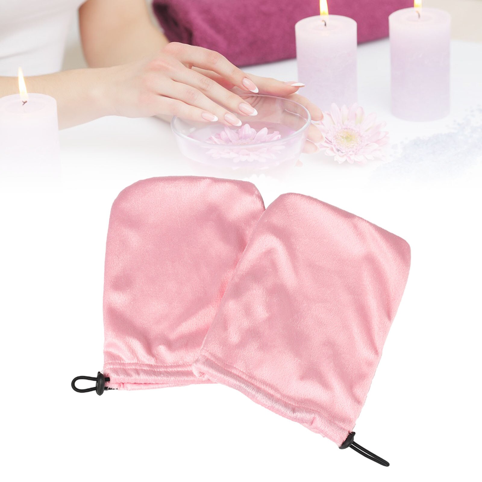 1 Pair Paraffin Wax Mitts for Hand Feet Thermal Treatment Skin Care Cotton Glove Wax Gloves Nail Art Tools Wax Booties Foot SPA