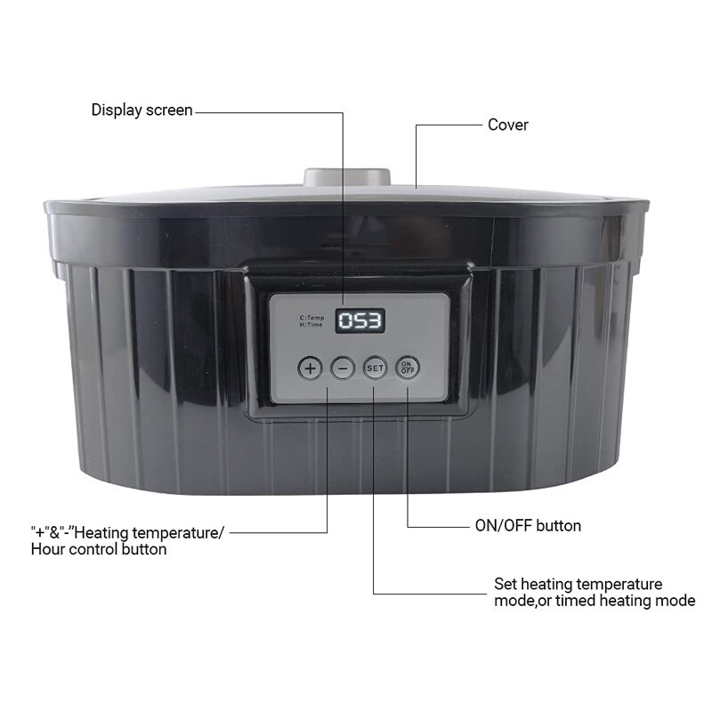 Paraffin Wax Machine for Hand and Feet 5000ml Paraffin Wax Bath Paraffin Wax Warmer Moisturizing Kit LCD Display for Arthritis Paraffin Wax Machine for Hand and Feet 5000ml Paraffin Wax Bath Paraffin Wax Warmer Moisturizing Kit LCD Display for Arthritis