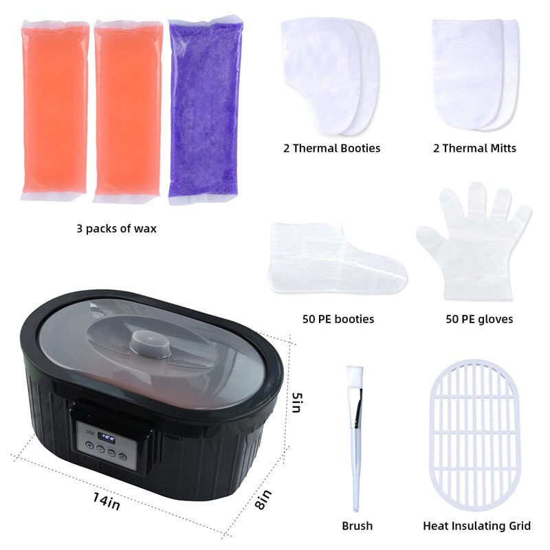 Paraffin Wax Machine for Hand and Feet 5000ml Paraffin Wax Bath Paraffin Wax Warmer Moisturizing Kit LCD Display for Arthritis Paraffin Wax Machine for Hand and Feet 5000ml Paraffin Wax Bath Paraffin Wax Warmer Moisturizing Kit LCD Display for Arthritis