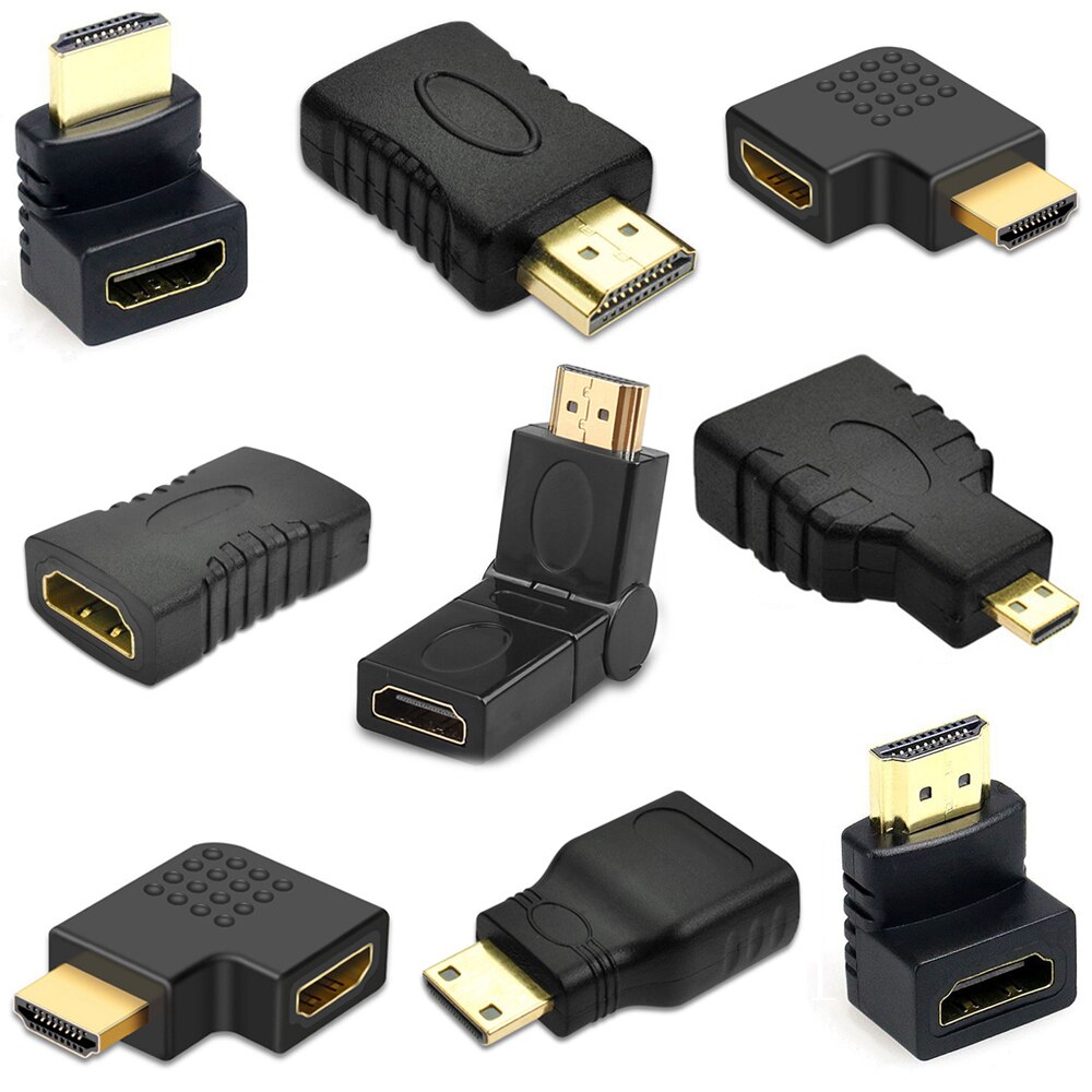HDMI-Compatible Adapter 90 270 Degree Right Angle Male to Female Converter 4K HD Connector Mini / Micro HDMI-Compatible Extender HDMI-Compatible Adapter 90 270 Degree Right Angle Male to Female Converter 4K HD Connector Mini / Micro HDMI-Compatible Extender