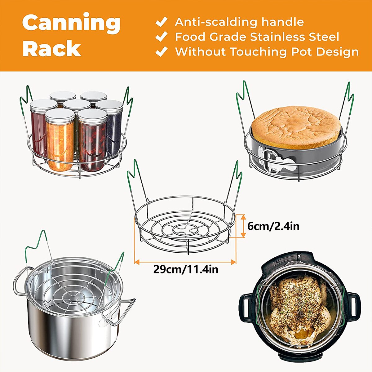 Canning Supplies Starter Kit Canning Jar Lifter Can Lifter Tongs Heat Resistance Anti-clip Lifter Jam Making Set Kitchen Tools