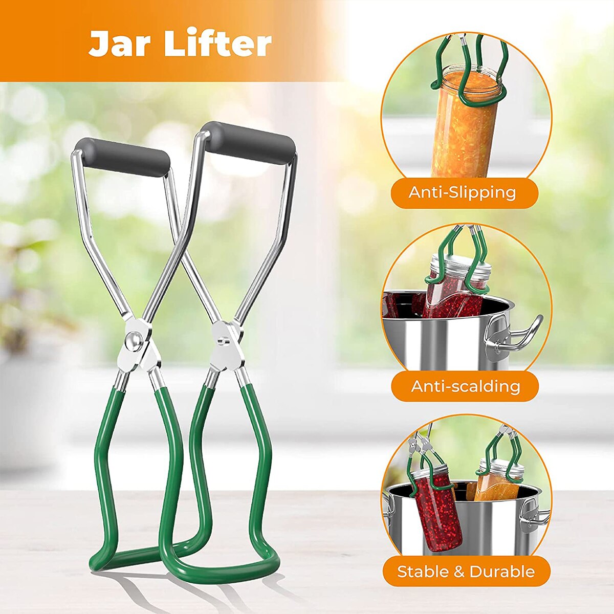 Canning Supplies Starter Kit Canning Jar Lifter Can Lifter Tongs Heat Resistance Anti-clip Lifter Jam Making Set Kitchen Tools Canning Supplies Starter Kit Canning Jar Lifter Can Lifter Tongs Heat Resistance Anti-clip Lifter Jam Making Set Kitchen Tools