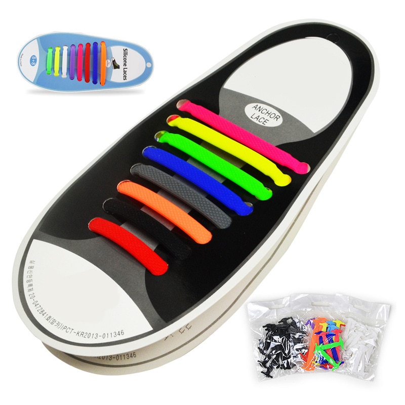 Silicone Elastic Shoelaces Special No Tie Shoelace Lacing Kids Adult Sneakers Quick Shoe Lace Creative Lazy Rubber Lace 16ps/Lot Silicone Elastic Shoelaces Special No Tie Shoelace Lacing Kids Adult Sneakers Quick Shoe Lace Creative Lazy Rubber Lace 16ps/Lot