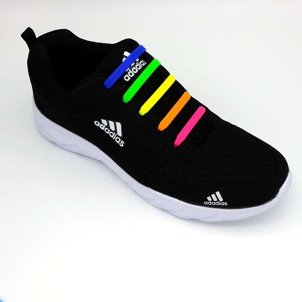 Silicone Elastic Shoelaces Special No Tie Shoelace Lacing Kids Adult Sneakers Quick Shoe Lace Creative Lazy Rubber Lace 16ps/Lot