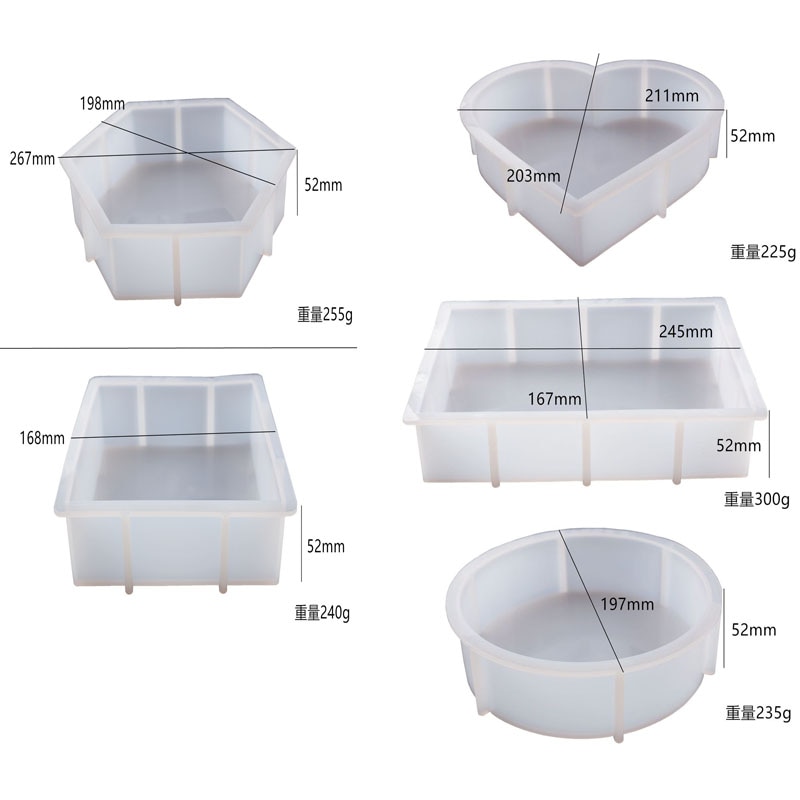 DIY Crystal Silicone Resin Mold Geometry Large Cube Heart Shaped Round Rectangular Mirror Silicone Mold For Resin Casting Making DIY Crystal Silicone Resin Mold Geometry Large Cube Heart Shaped Round Rectangular Mirror Silicone Mold For Resin Casting Making