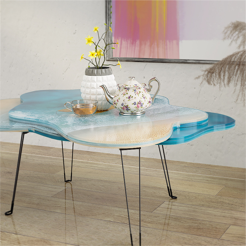 Large 61cm Irregular tray epoxy resin silicone mold Wave table River table silicone mold DIY Ocean Crystal Resin Casting mold