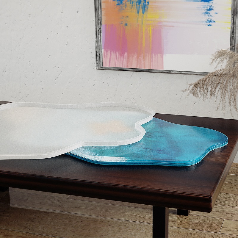 Large 61cm Irregular tray epoxy resin silicone mold Wave table River table silicone mold DIY Ocean Crystal Resin Casting mold Large 61cm Irregular tray epoxy resin silicone mold Wave table River table silicone mold DIY Ocean Crystal Resin Casting mold
