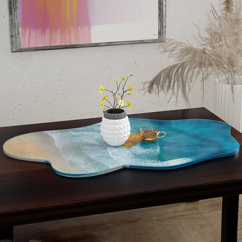 Large 61cm Irregular tray epoxy resin silicone mold Wave table River table silicone mold DIY Ocean Crystal Resin Casting mold Large 61cm Irregular tray epoxy resin silicone mold Wave table River table silicone mold DIY Ocean Crystal Resin Casting mold