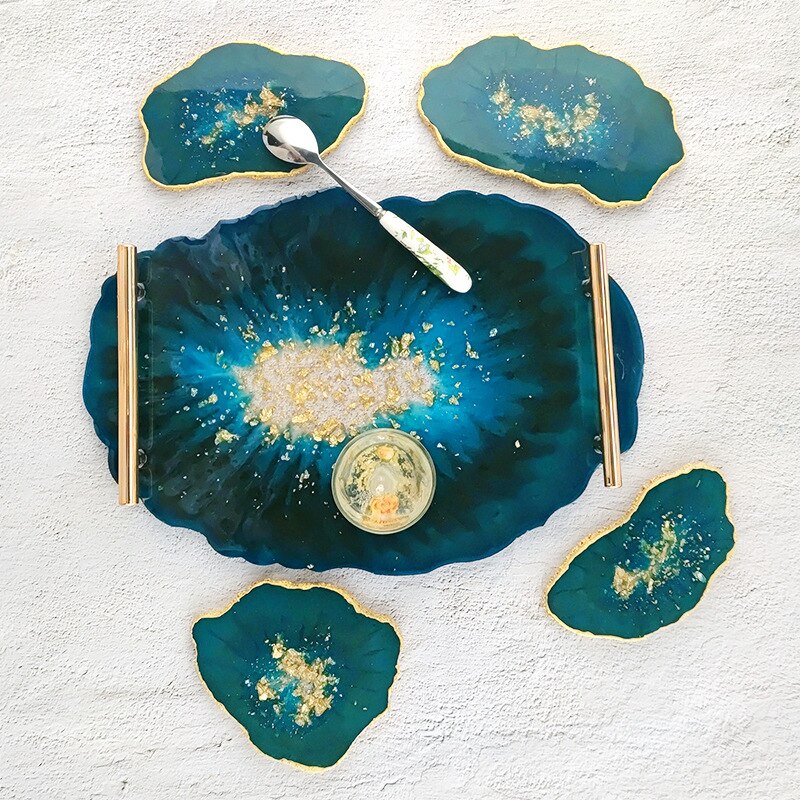 Large 61cm Irregular tray epoxy resin silicone mold Wave table River table silicone mold DIY Ocean Crystal Resin Casting mold