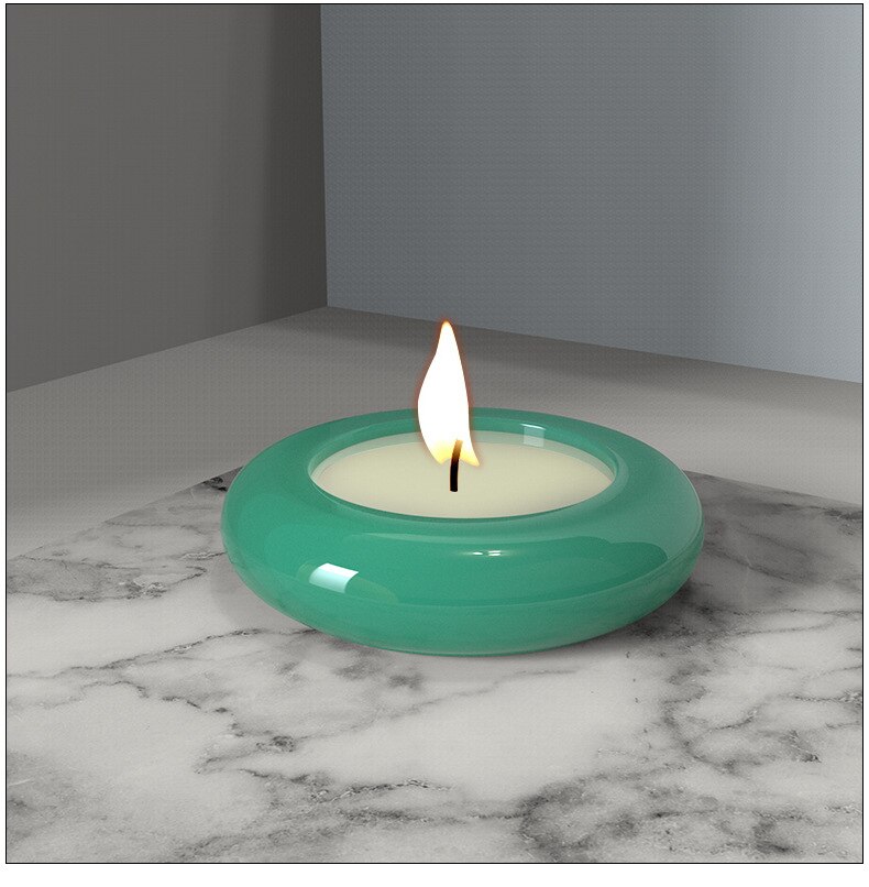 Round Concrete Candle Vessel Mold Silicone Storage Box Epoxy Resin Mold DIY Candlestick Craft Making Cement Clay Mould Supplies