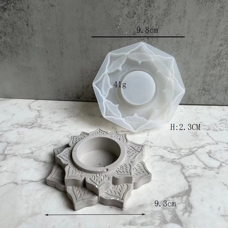 Concrete Candle Jar Silicone Mould Round Lotus Candle Holder Cement Plaster Mold DIY Handmade Epoxy Resin Candlestick Mould Tool Concrete Candle Jar Silicone Mould Round Lotus Candle Holder Cement Plaster Mold DIY Handmade Epoxy Resin Candlestick Mould Tool