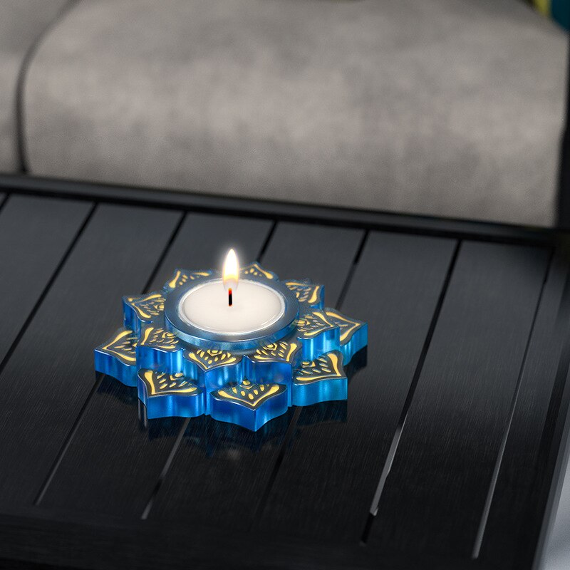 Concrete Candle Jar Silicone Mould Round Lotus Candle Holder Cement Plaster Mold DIY Handmade Epoxy Resin Candlestick Mould Tool