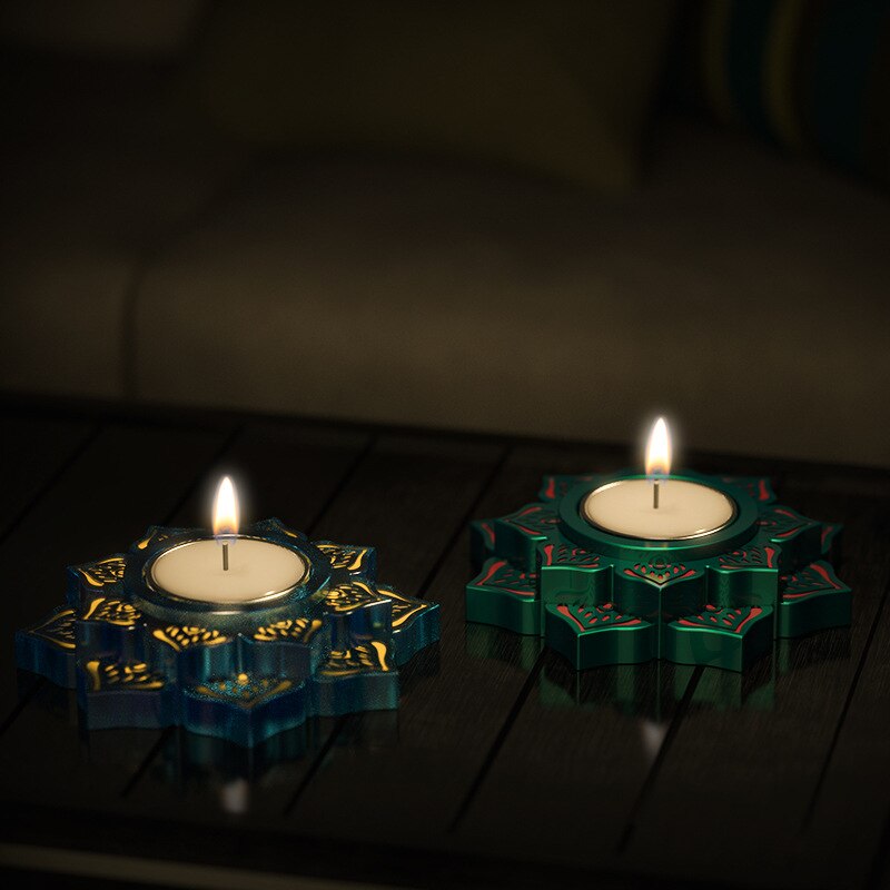 Concrete Candle Jar Silicone Mould Round Lotus Candle Holder Cement Plaster Mold DIY Handmade Epoxy Resin Candlestick Mould Tool