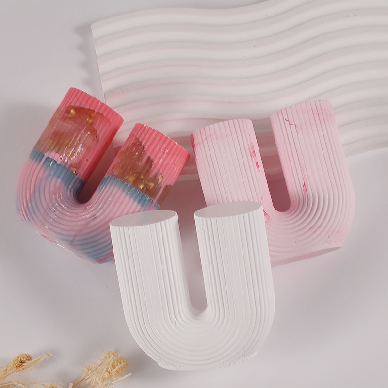 U Shape Candle Silicone Mold DIY Striped Arch Scented Candle Making Wax Mould Plaster Resin Ornament Craft Mold Home Decoration U Shape Candle Silicone Mold DIY Striped Arch Scented Candle Making Wax Mould Plaster Resin Ornament Craft Mold Home Decoration