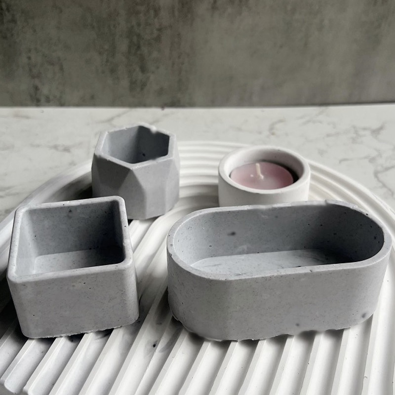 DIY Oval Candle Jar Silicone Molds Cement Plaster Mini Flower Pot Concrete Wax Box Candle Tray Injection Mould Home Decor Crafts DIY Oval Candle Jar Silicone Molds Cement Plaster Mini Flower Pot Concrete Wax Box Candle Tray Injection Mould Home Decor Crafts