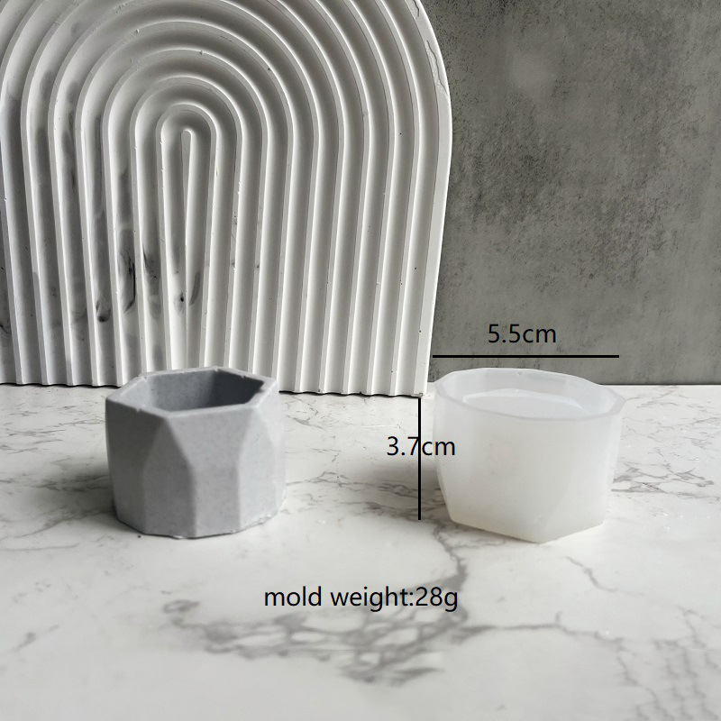 DIY Oval Candle Jar Silicone Molds Cement Plaster Mini Flower Pot Concrete Wax Box Candle Tray Injection Mould Home Decor Crafts