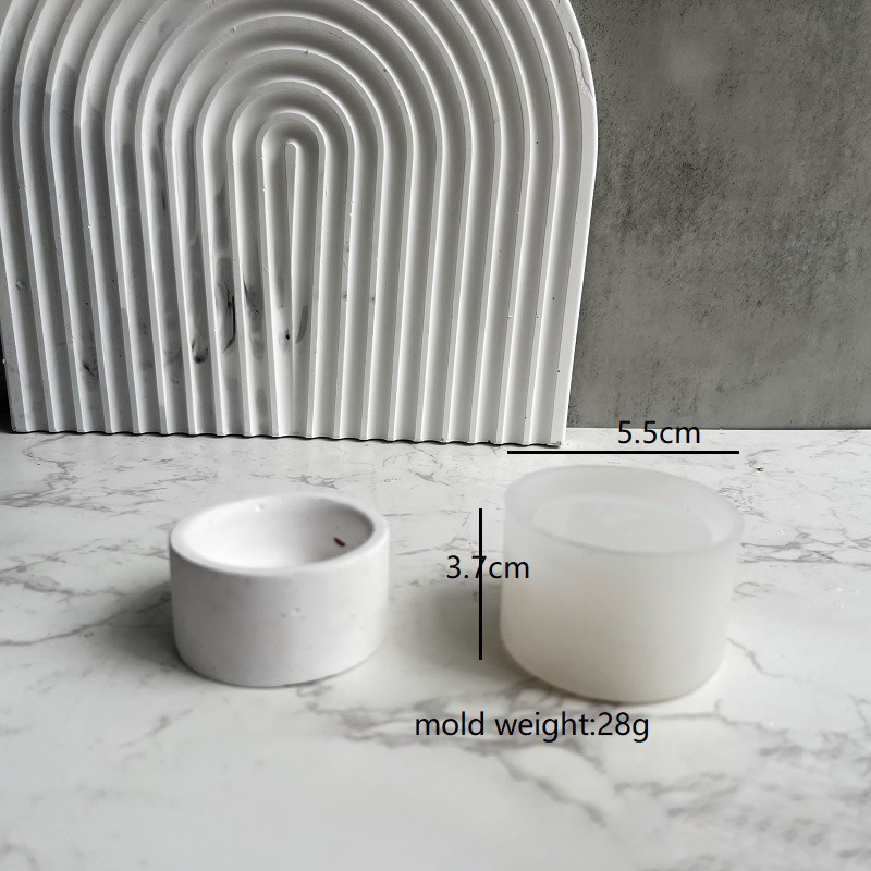 DIY Oval Candle Jar Silicone Molds Cement Plaster Mini Flower Pot Concrete Wax Box Candle Tray Injection Mould Home Decor Crafts