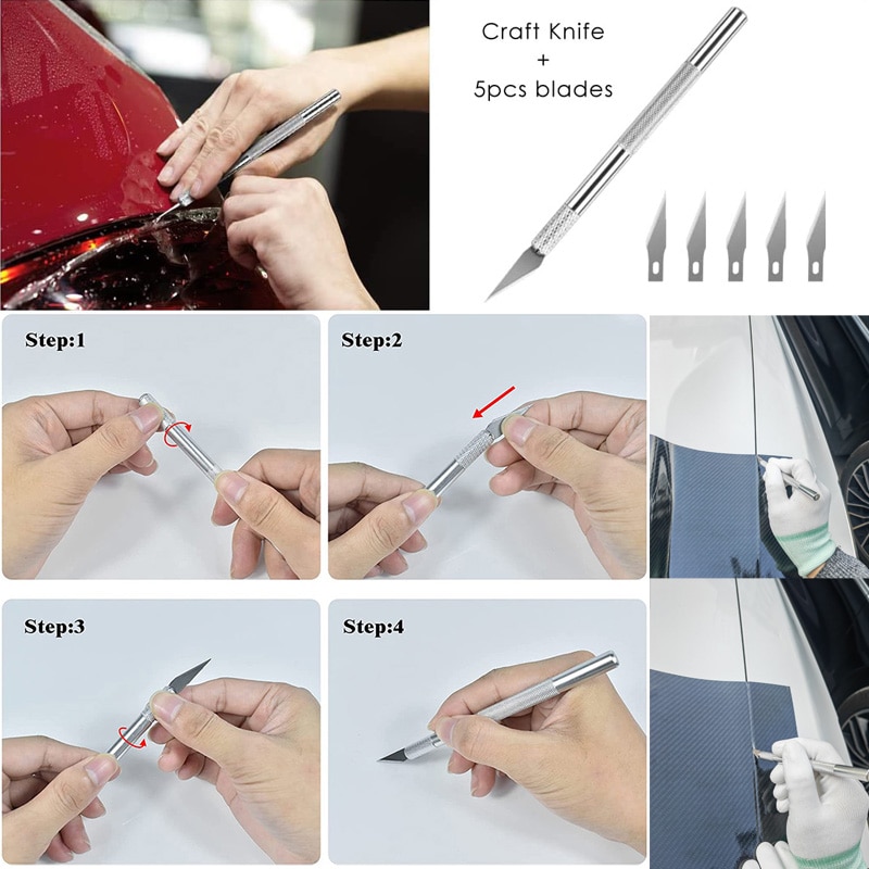 Car Wrapping Tools Kit Vinyl Scraper Cutter Film Squeegee Vinyl Spatulas Plastic Wrap Tool Window Tinting Tools Car Accessories Car Wrapping Tools Kit Vinyl Scraper Cutter Film Squeegee Vinyl Spatulas Plastic Wrap Tool Window Tinting Tools Car Accessories