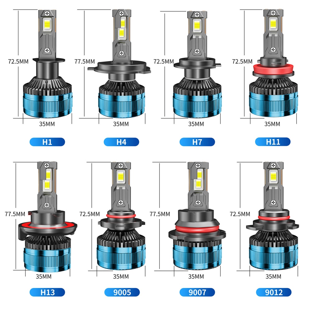 ZTZPIE 6000K HB3 HB4 9005 9006 H1 H7 H4 H11 9012 H13 9004 Bulb Canbus Led Lamp CSP 7750 Power Car Headlight Light 650W 300000LM ZTZPIE 6000K HB3 HB4 9005 9006 H1 H7 H4 H11 9012 H13 9004 Bulb Canbus Led Lamp CSP 7750 Power Car Headlight Light 650W 300000LM