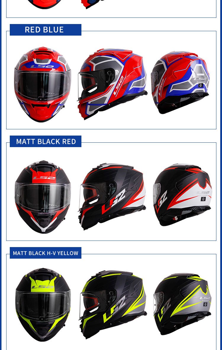 Original LS2 FF800 motorcycle helmet ls2 STORM full face Helmet kaciga casco moto capacete with fog-free system