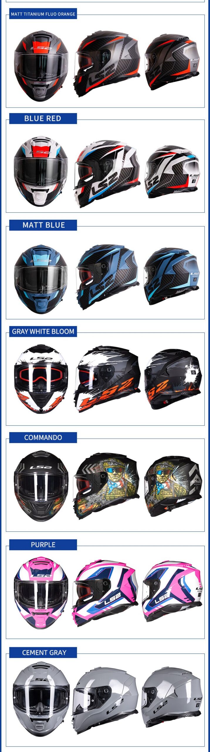 Original LS2 FF800 motorcycle helmet ls2 STORM full face Helmet kaciga casco moto capacete with fog-free system