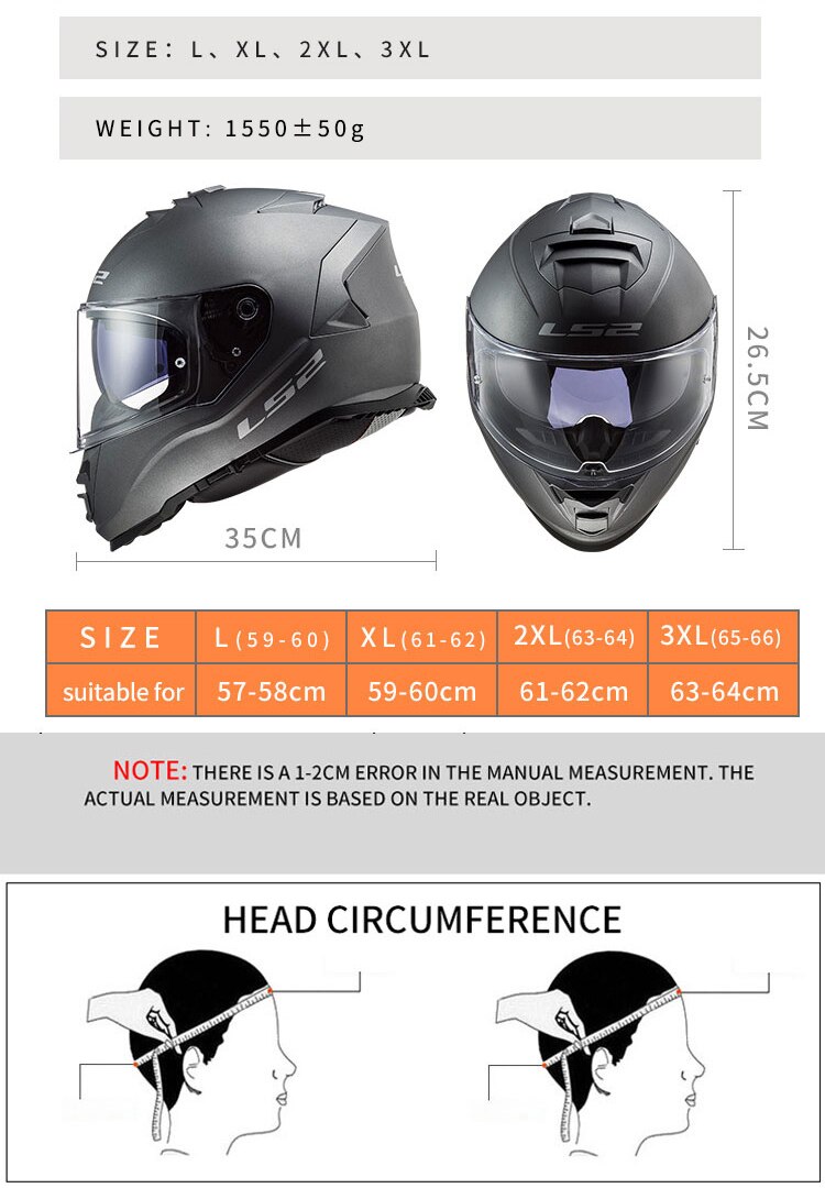 Original LS2 FF800 motorcycle helmet ls2 STORM full face Helmet kaciga casco moto capacete with fog-free system