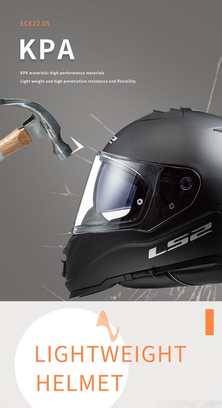 Original LS2 FF800 motorcycle helmet ls2 STORM full face Helmet kaciga casco moto capacete with fog-free system