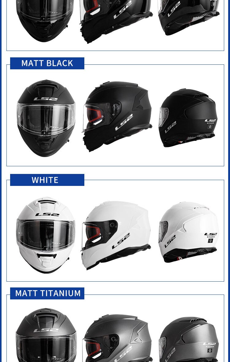 Original LS2 FF800 motorcycle helmet ls2 STORM full face Helmet kaciga casco moto capacete with fog-free system