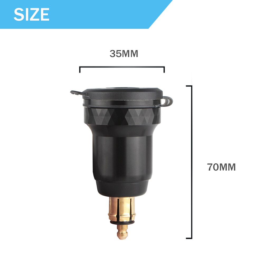Motorcycle Aluminium DIN Hella Plug Dual USB Quick Charger Adapter LED Display For BMW R1250GS G650GS F800 GS GT R1200GS K1200LT