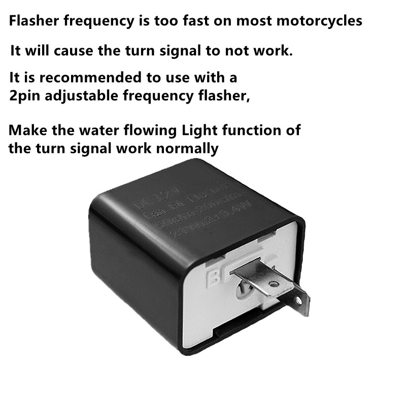 Motorcycle Turn Signals Lights Built Relay 12V Flasher Motorcycle Led Flowing Water Blinker Moto Indicator Turn Lamp Accessories
