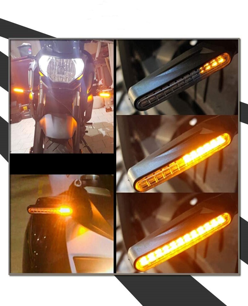 Motorcycle Turn Signals Lights Built Relay 12V Flasher Motorcycle Led Flowing Water Blinker Moto Indicator Turn Lamp Accessories
