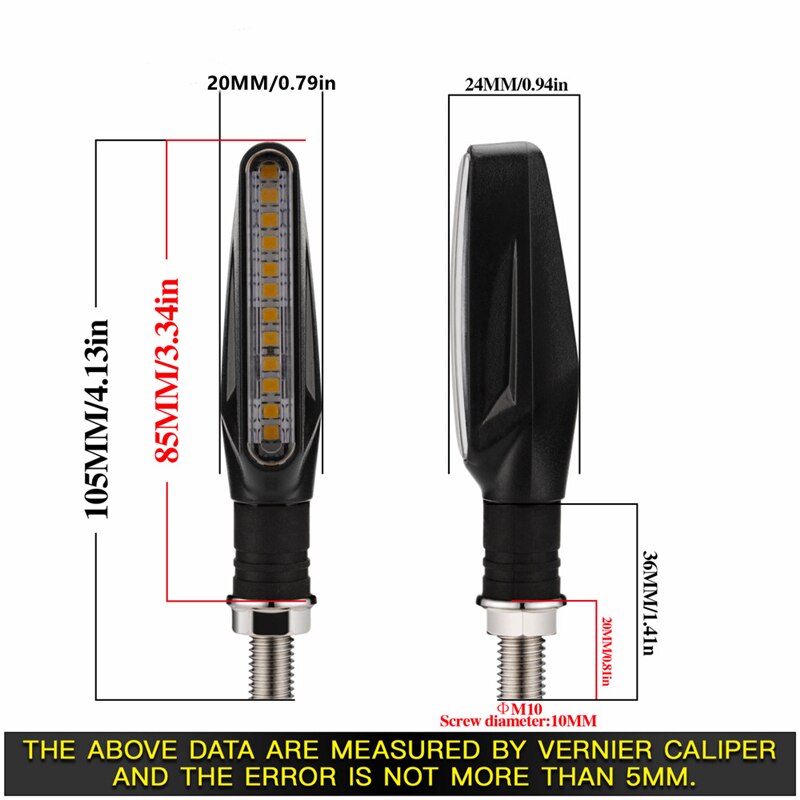 Motorcycle Turn Signals Lights Built Relay 12V Flasher Motorcycle Led Flowing Water Blinker Moto Indicator Turn Lamp Accessories