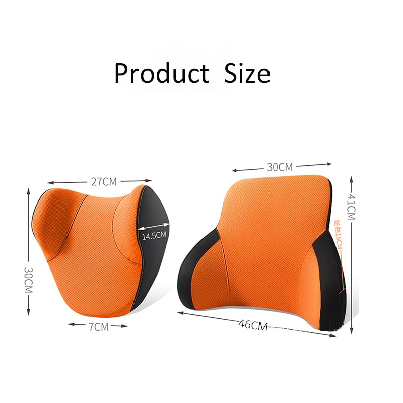 Memory Cotton Neck Pillow Car Seat Pillow Support Auto Lumbar Cushion Comfortable and Breathable Car Headrest Lumbar Support Memory Cotton Neck Pillow Car Seat Pillow Support Auto Lumbar Cushion Comfortable and Breathable Car Headrest Lumbar Support