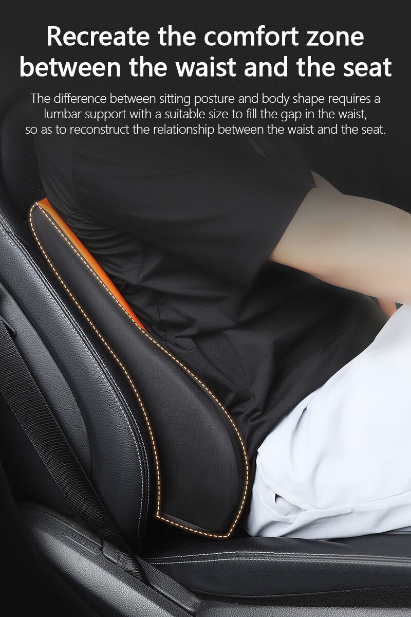 Memory Cotton Neck Pillow Car Seat Pillow Support Auto Lumbar Cushion Comfortable and Breathable Car Headrest Lumbar Support