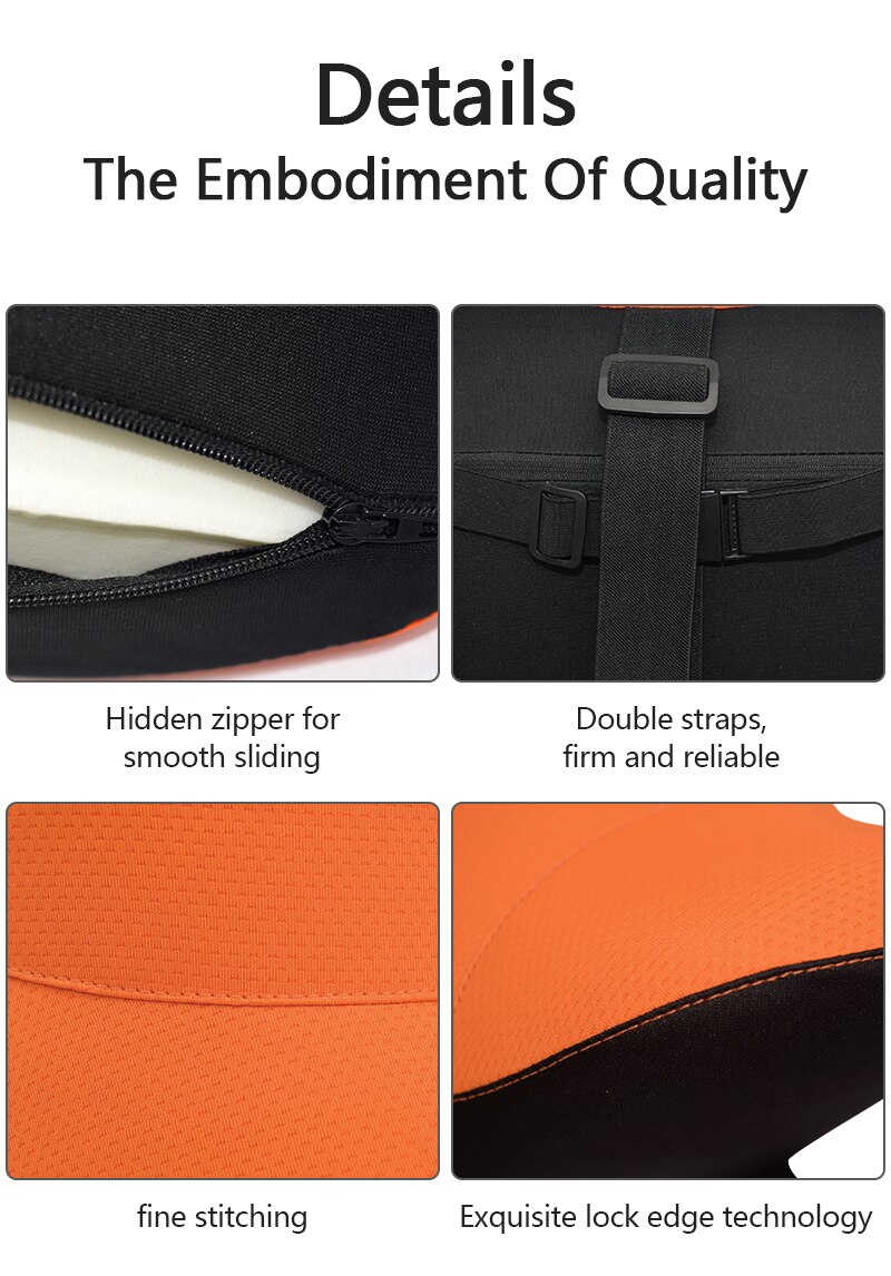 Memory Cotton Neck Pillow Car Seat Pillow Support Auto Lumbar Cushion Comfortable and Breathable Car Headrest Lumbar Support