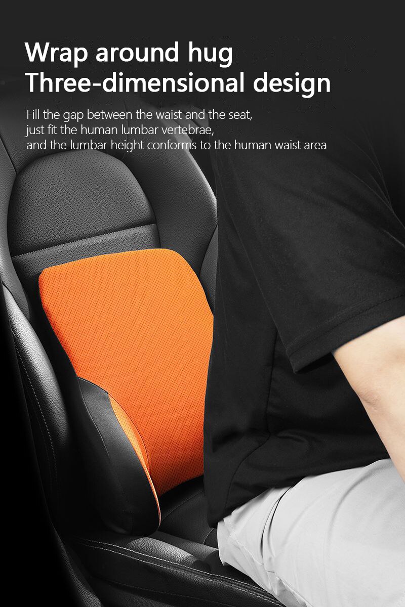 Memory Cotton Neck Pillow Car Seat Pillow Support Auto Lumbar Cushion Comfortable and Breathable Car Headrest Lumbar Support