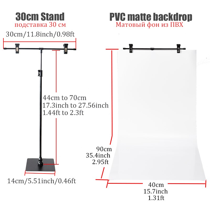 BFOLLOW T Shape Background Stand with PVC Backdrop Kit for Product Photography White Black Bracket Photo Shooting Studio Set BFOLLOW T Shape Background Stand with PVC Backdrop Kit for Product Photography White Black Bracket Photo Shooting Studio Set