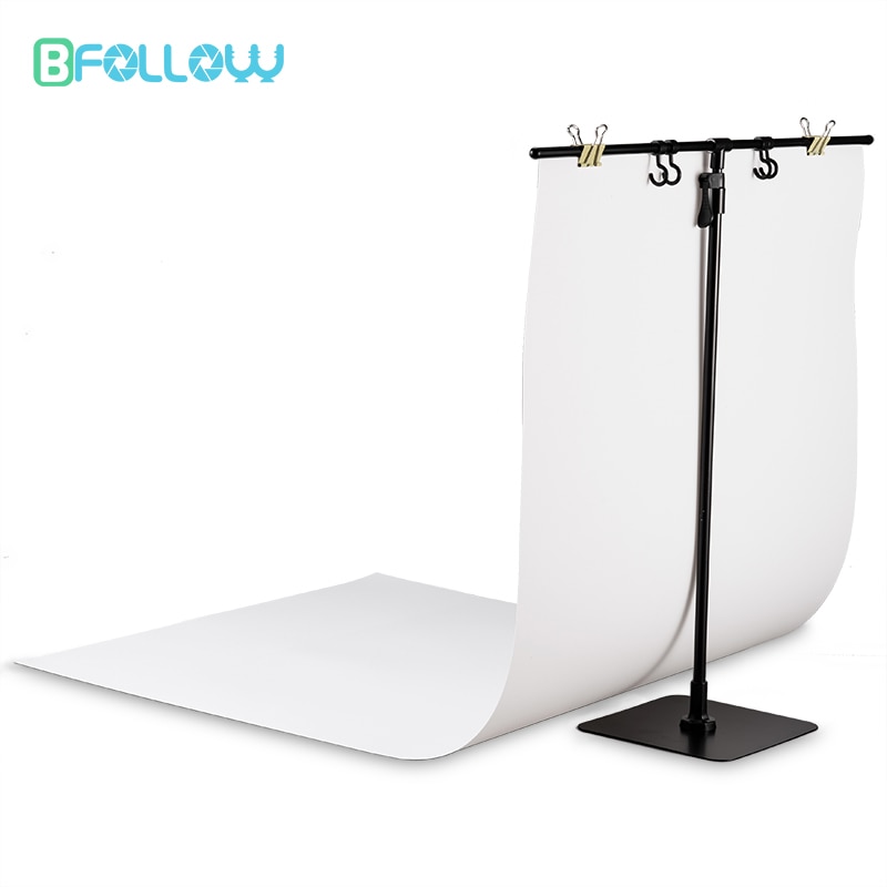 BFOLLOW T Shape Background Stand with PVC Backdrop Kit for Product Photography White Black Bracket Photo Shooting Studio Set BFOLLOW T Shape Background Stand with PVC Backdrop Kit for Product Photography White Black Bracket Photo Shooting Studio Set