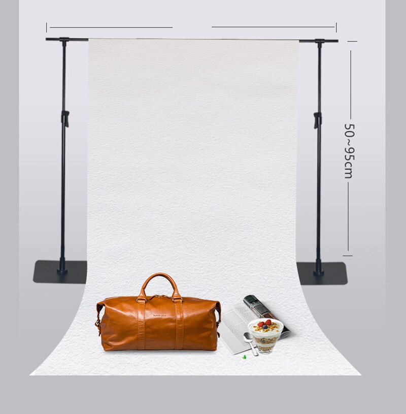 BFOLLOW T Shape Background Stand with PVC Backdrop Kit for Product Photography White Black Bracket Photo Shooting Studio Set