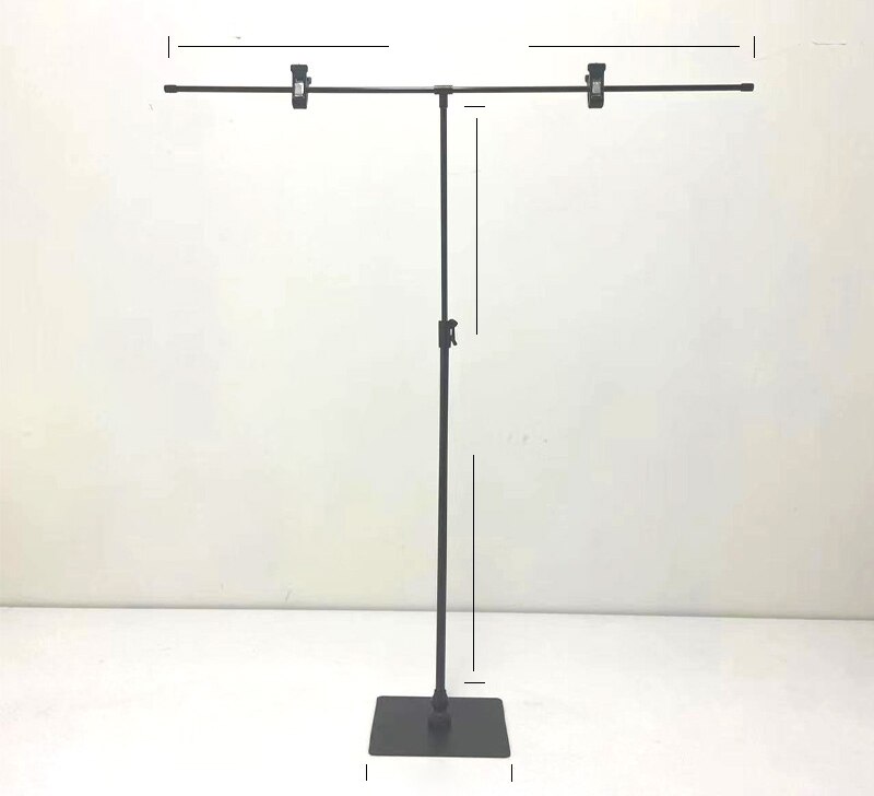 BFOLLOW T Shape Background Stand with PVC Backdrop Kit for Product Photography White Black Bracket Photo Shooting Studio Set