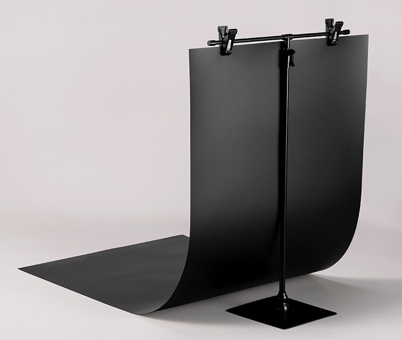 BFOLLOW T Shape Background Stand with PVC Backdrop Kit for Product Photography White Black Bracket Photo Shooting Studio Set