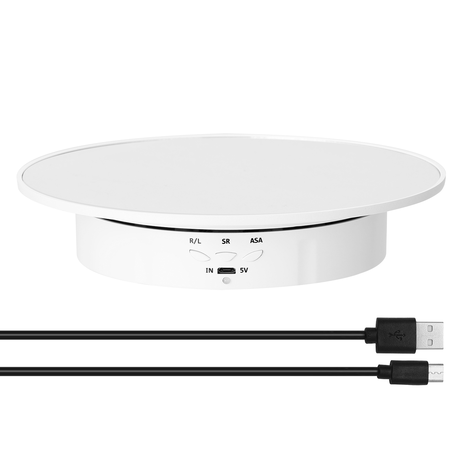 3 Speeds Electric Rotating Display Stand Mirror 360 Degree Turntable Jewelry Holder Battery for Photography Video Shooting Props