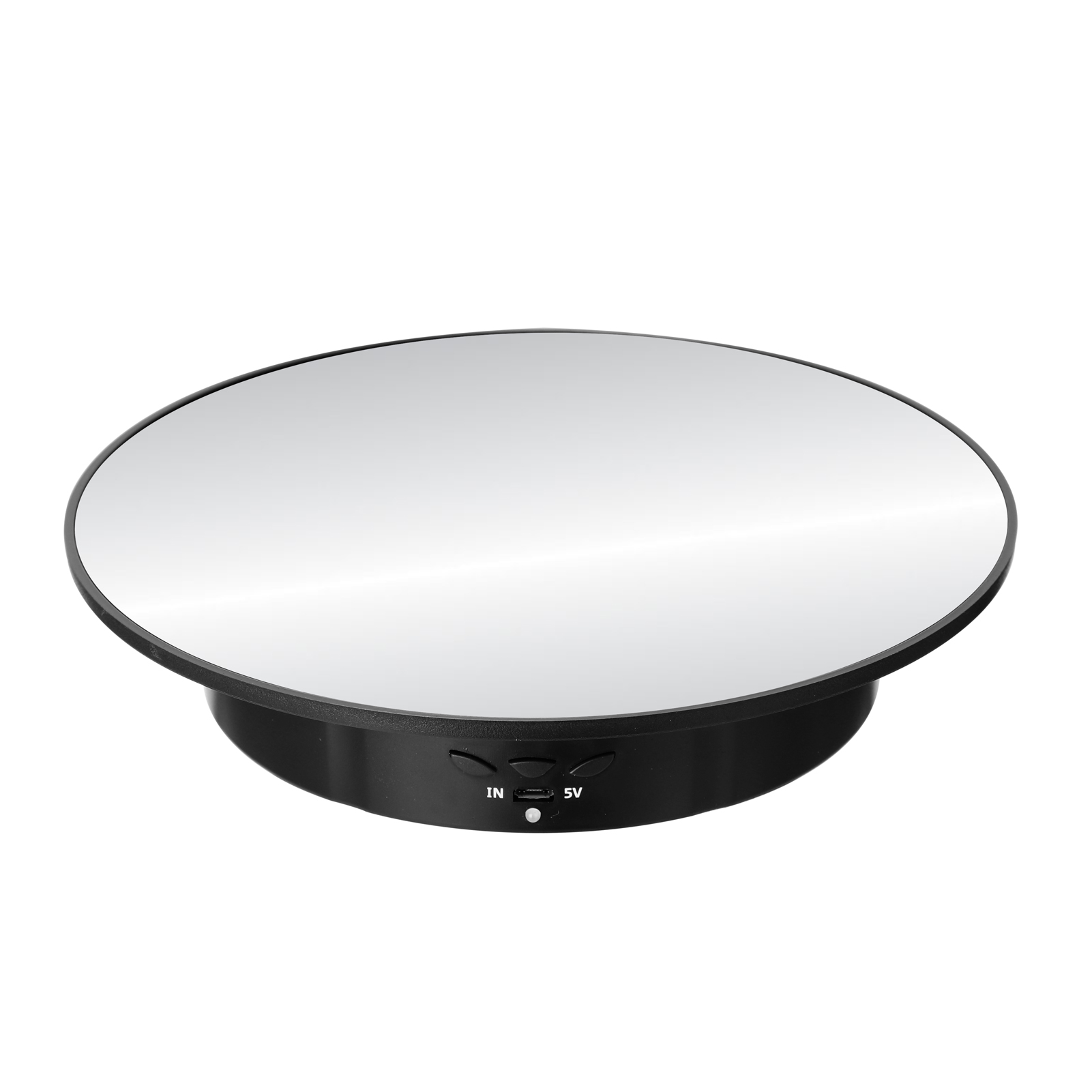 3 Speeds Electric Rotating Display Stand Mirror 360 Degree Turntable Jewelry Holder Battery for Photography Video Shooting Props