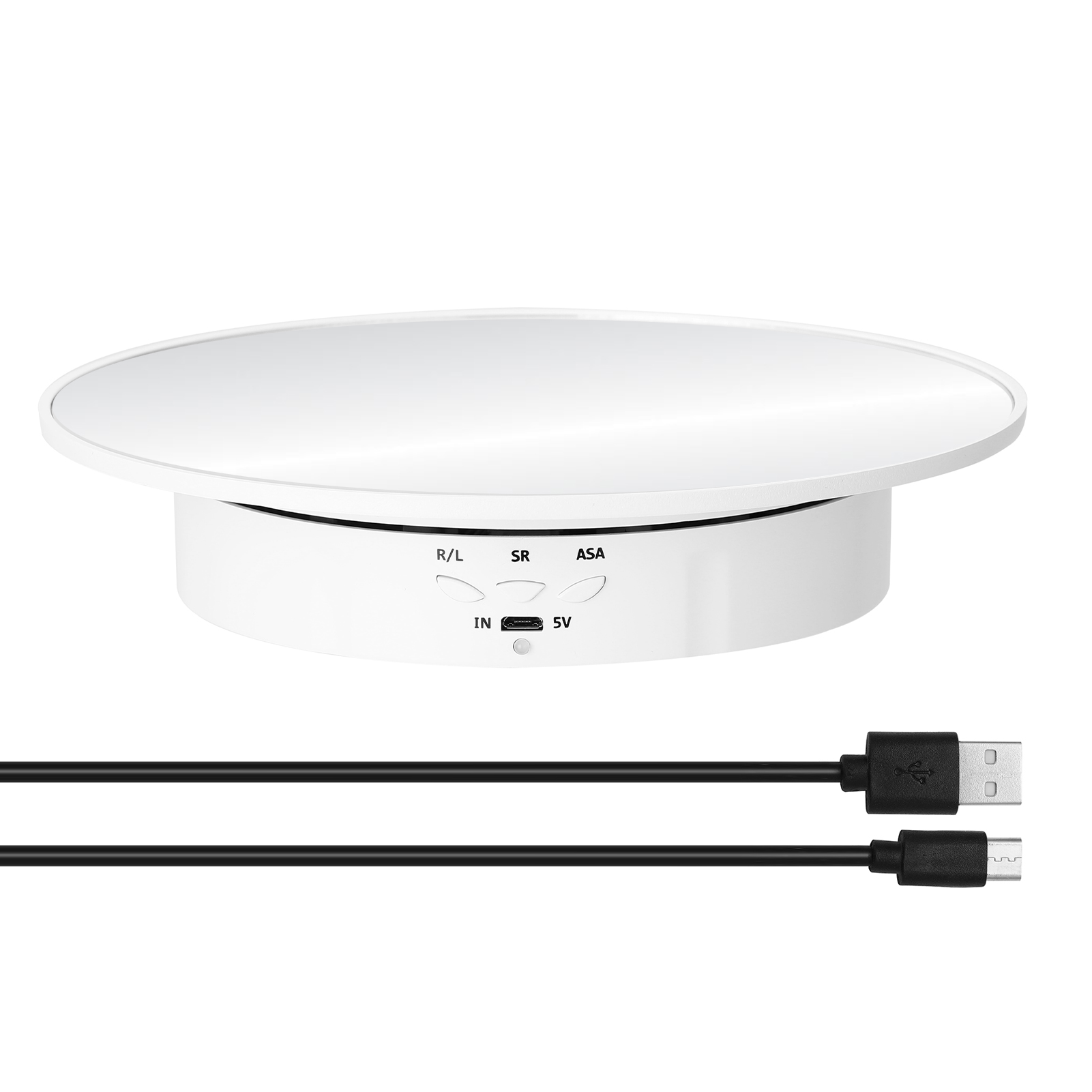 3 Speeds Electric Rotating Display Stand Mirror 360 Degree Turntable Jewelry Holder Battery for Photography Video Shooting Props