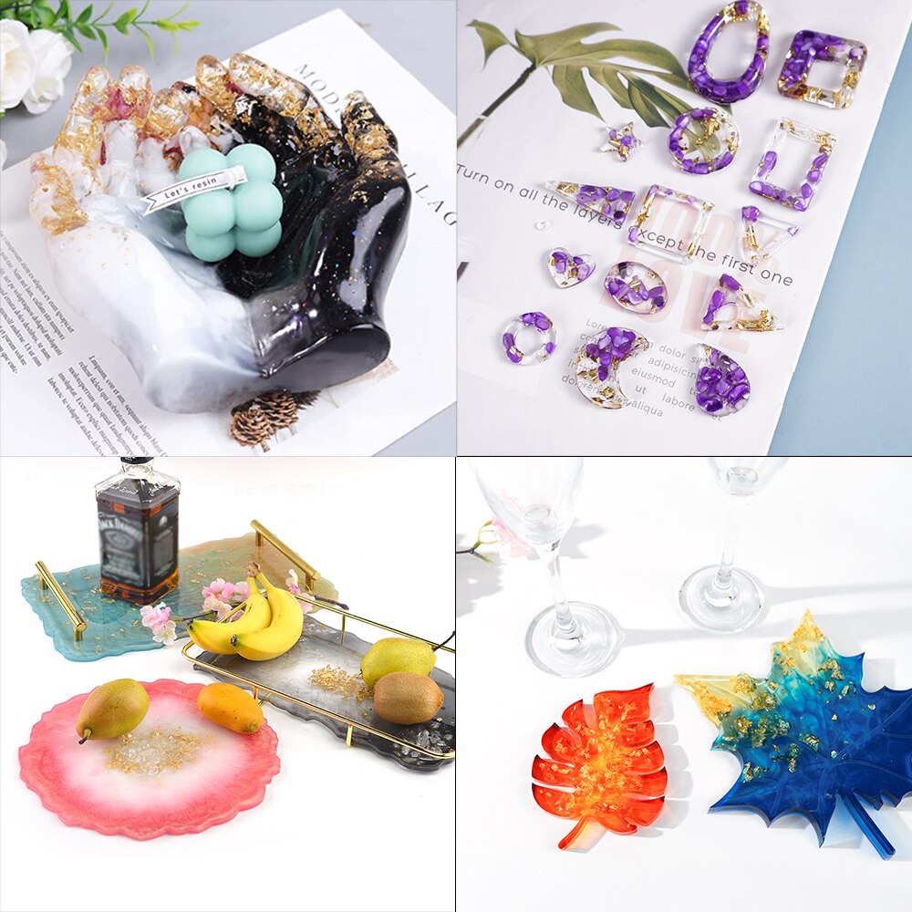 100sheets Imitation Gold Foil Paper Leaf Gilding DIY Epoxy Resin Silicone Mold Jewelry Making Filling Decorate Resin Crafts Tool