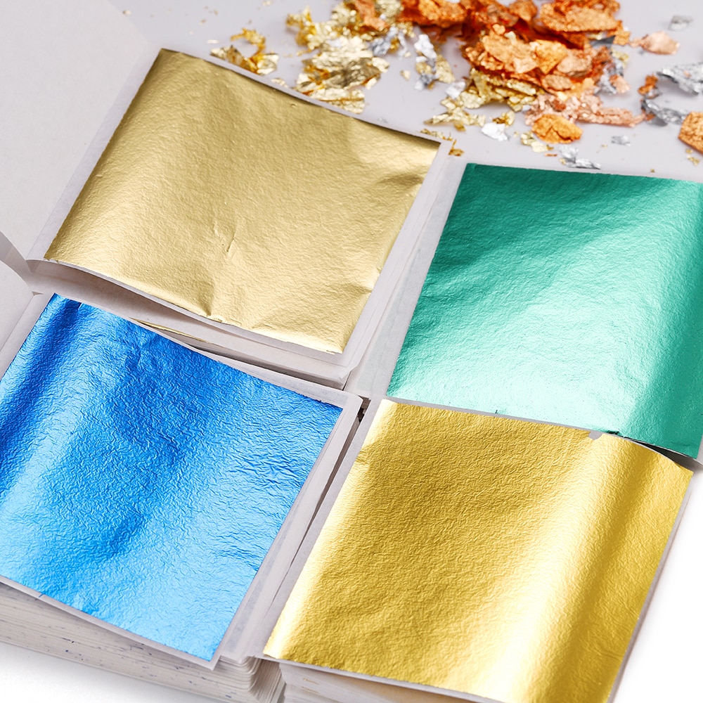 100sheets Imitation Gold Foil Paper Leaf Gilding DIY Epoxy Resin Silicone Mold Jewelry Making Filling Decorate Resin Crafts Tool 100sheets Imitation Gold Foil Paper Leaf Gilding DIY Epoxy Resin Silicone Mold Jewelry Making Filling Decorate Resin Crafts Tool