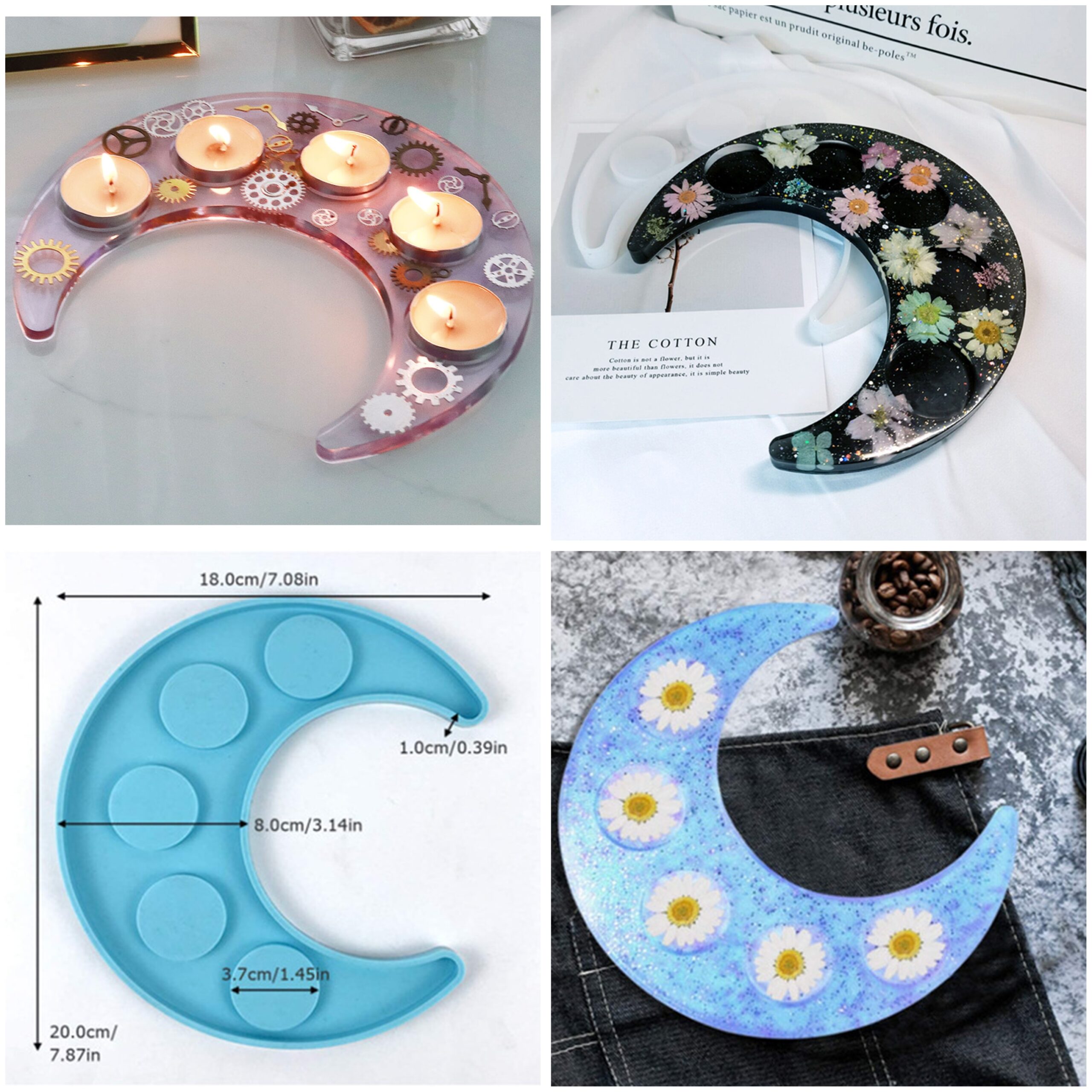 Moon Shape Candlestick Silicone Mould for Diy Handmade Crystal Epoxy Resin Moon Wine Glass Tray Mold Home Decoration Newest Moon Shape Candlestick Silicone Mould for Diy Handmade Crystal Epoxy Resin Moon Wine Glass Tray Mold Home Decoration Newest