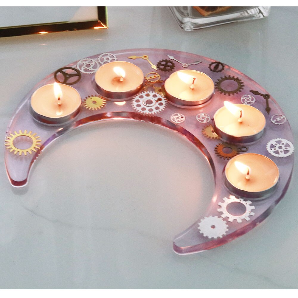 Moon Shape Candlestick Silicone Mould for Diy Handmade Crystal Epoxy Resin Moon Wine Glass Tray Mold Home Decoration Newest Moon Shape Candlestick Silicone Mould for Diy Handmade Crystal Epoxy Resin Moon Wine Glass Tray Mold Home Decoration Newest